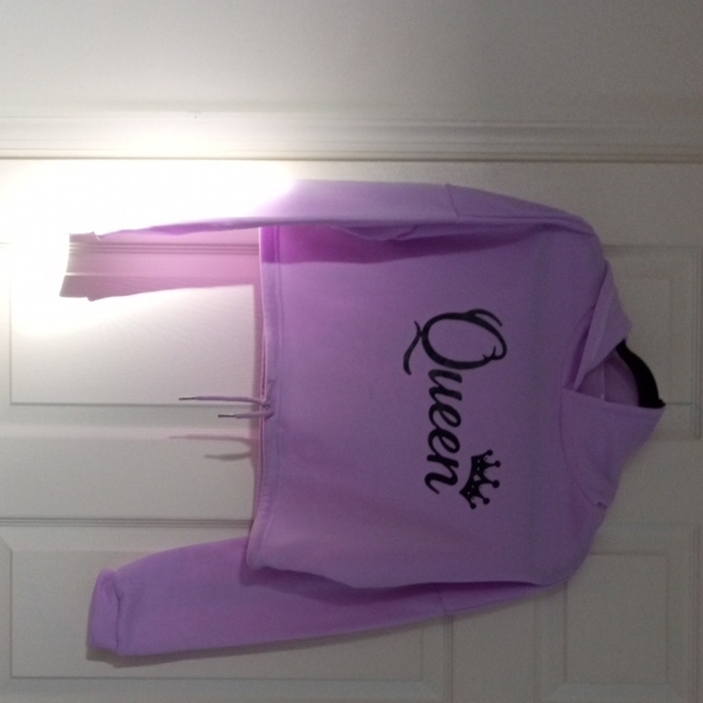 Purple Cowl Neck Sweater with Black Accents